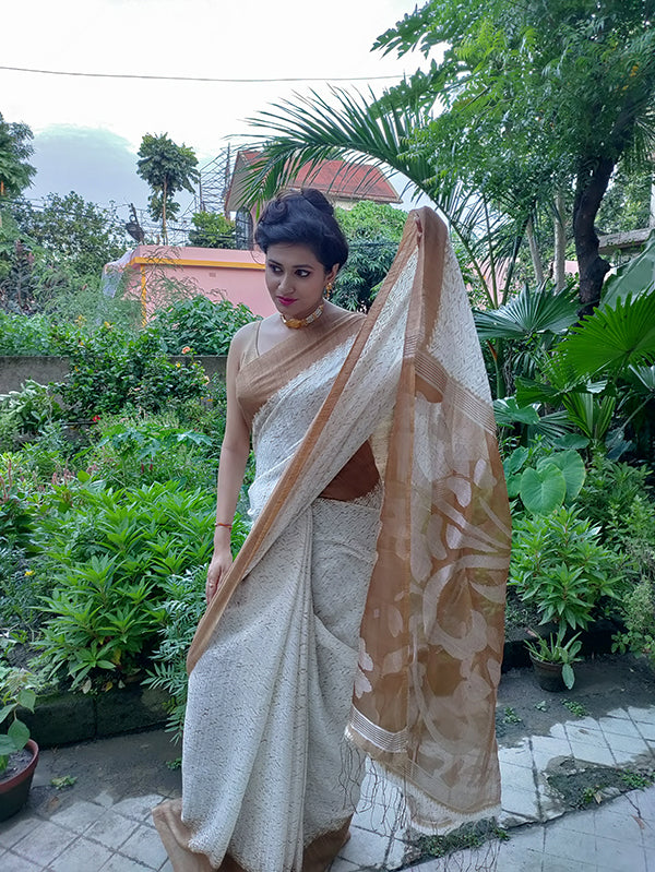New collection Matka Muslin Jamdani Sarees | Jamdani saree, Saree designs  party wear, Cotton saree designs